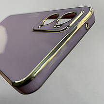 Чохол для Oppo A76 глянцевий із золотою окантовкою чохол на телефон оппо а76 чорничний h7y, фото 6