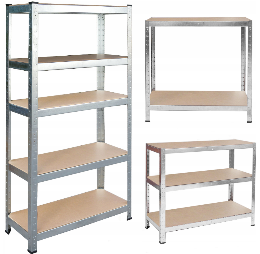Кутовий металевий стелаж Humberg 180x90x40 см з 5 регульованими полицями
(4812)