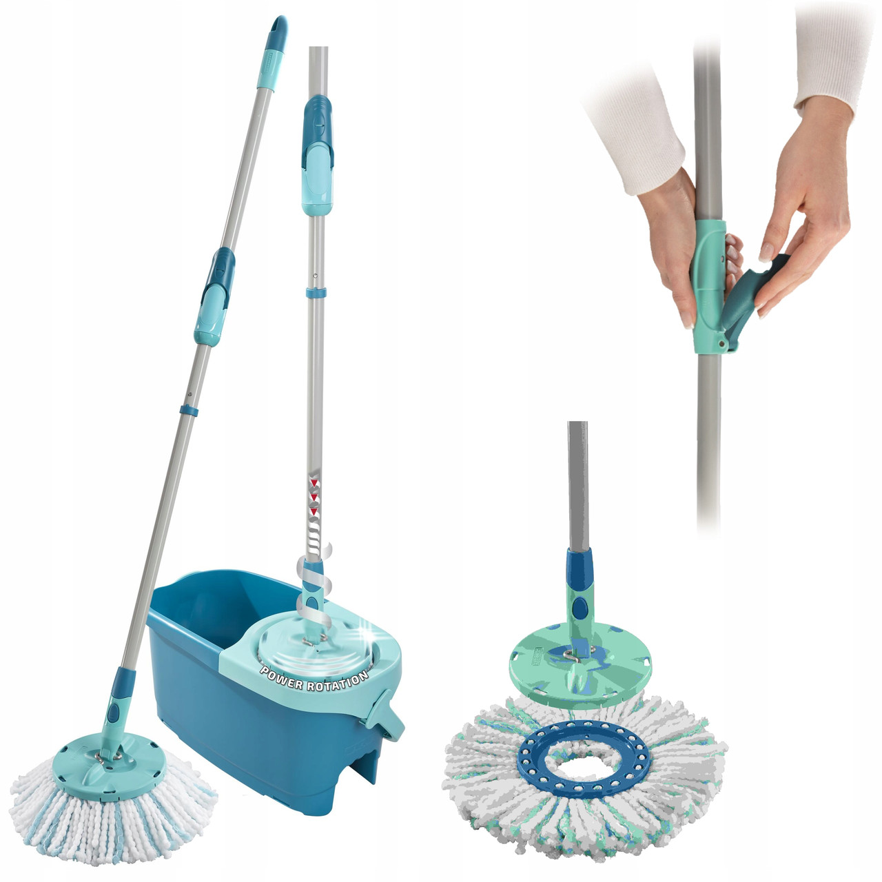 Набір для прибирання Leifheit Набор для уборки для пола Clean Twist Disc Mop Ergo 30 см (52101)