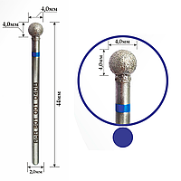 Фреза алмазная RcR - шар 801 001 040B диаметр 4 мм, синяя
