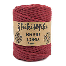 Трикотажний бавовняний шнур Shikimiki Braid Cord 6 мм, колір Червоний