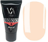 Полигель для наращивания Valeri Acryl Gel №06 (Beige), 30 мл