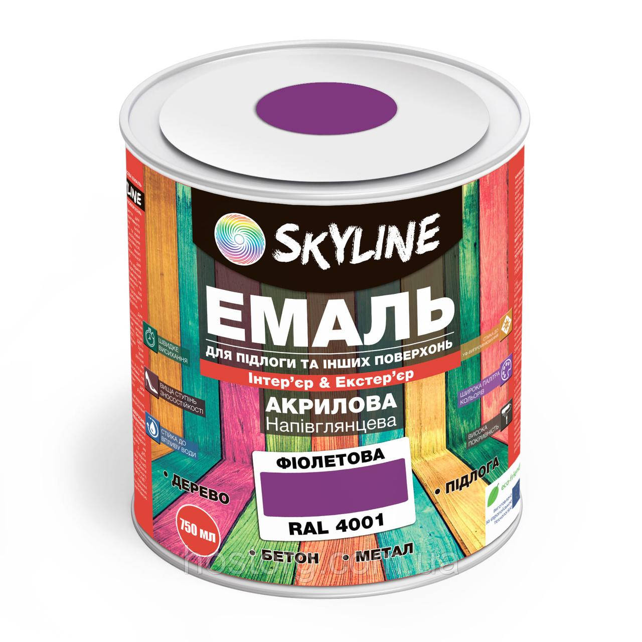 Емаль для підлоги SkyLine Фіолетова RAL 4001 0.75 л
