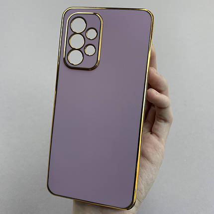Чохол для Samsung Galaxy A53 5G (A536B) глянцевий із золотою окантовкою чохол на самсунг а53 5г чорничний h7y, фото 1