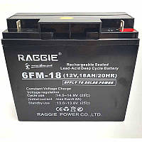 Аккумуляторная батарея к ИБП 12В 18Ач RAGGIE 6FM-18 (12V,18AH/20HR)/ Аккумулятор свинцево-кислотный