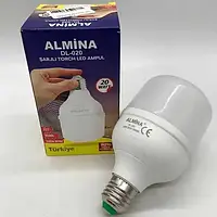 Аккумуляторная LED лампочка 30W с цоколем, Светодиодная лампа 20 Вт, Аварийная аккумуляторная лампочка