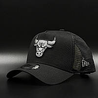 Оригінальна чорна кепказ сіткою New Era NBA Chicago Bulls Trucker