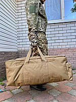 Тактична сумка-рюкзак на 100 л Кайот (олива) зразка НАТО