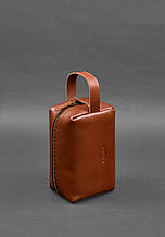 Дорожня косметичка-несесер з ручкою з натуральної шкіри Краст