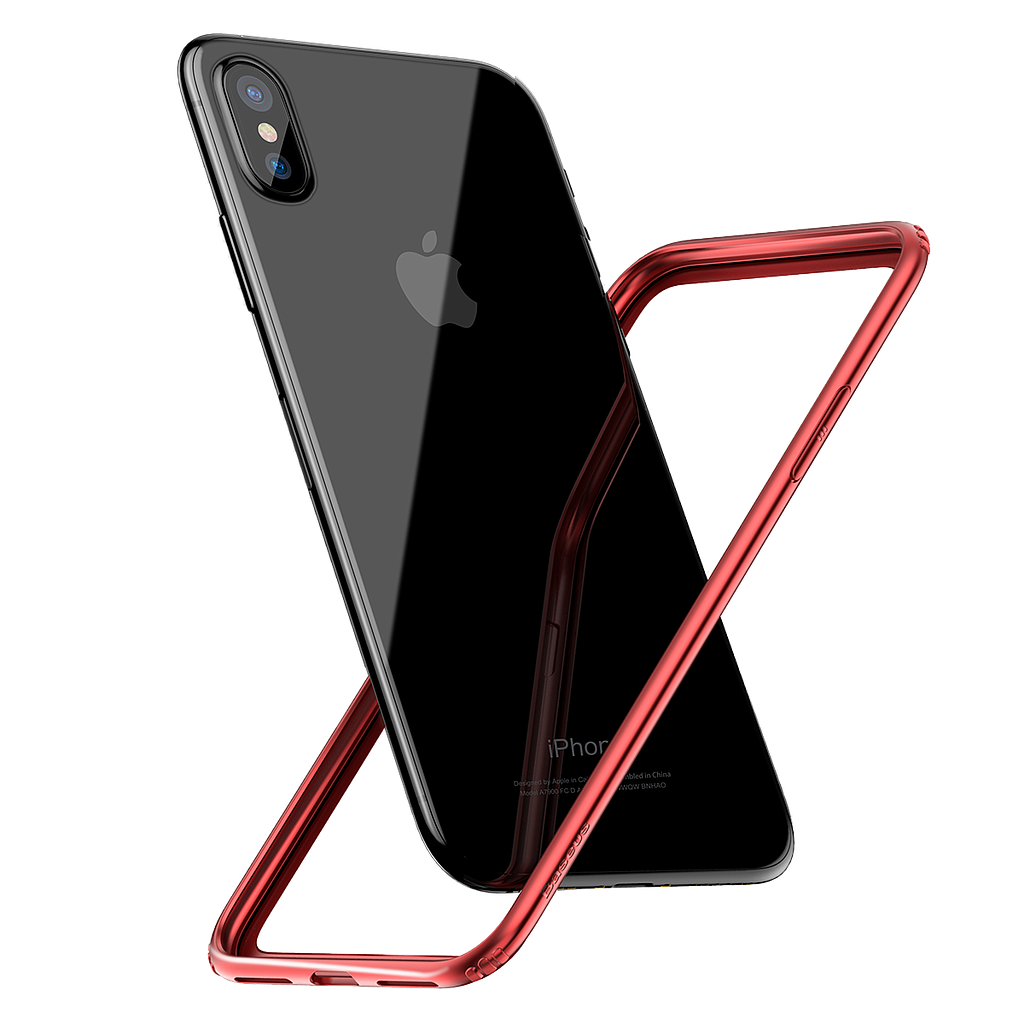 Бампер для iPhone X - Baseus Ultra Thin TPU для iPhone 10 - червоний