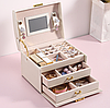 Ювелірна скринька шкатулка кейс для прикрас 17,5х13,8х13,5 Біла, фото 7