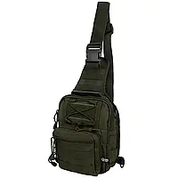 Рюкзак тактичний 7 л однолямковий MFH Shoulder Bag Олива хакі,войний штурмовий армійський рюкзаки для військових