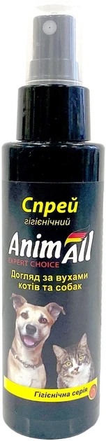 Спрей гігієнічний AnimAll догляд за вухами котів і собак 100 мл (4820224500294)