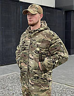Флисовая кофта мультиков с капишоном, Тактичная флиска теплая военная, Мужская толстовка для военных