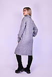 Жіноча сукня - светр з трикотажу - акрил, вільного крою, сірий, фото 3