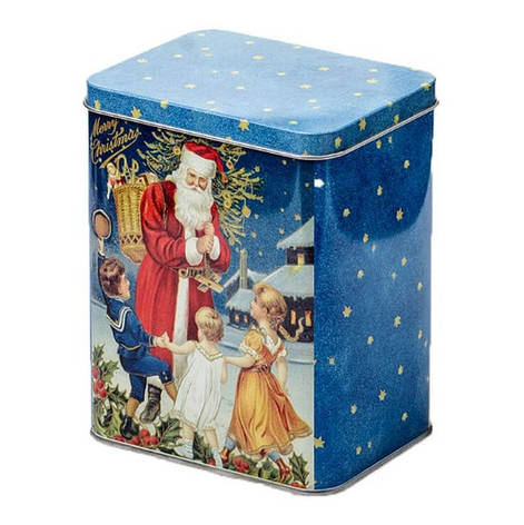 Солодкий новорічний подарунок №42 в металевій коробочці, 700 г. замовлення від 10 шт., фото 1