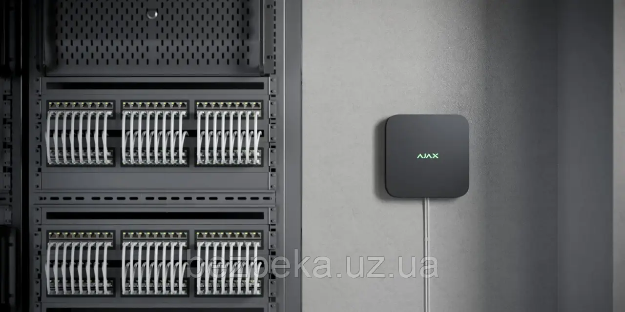Ajax NVR (16ch) (8EU) black 16-канальний IP відеореєстратор