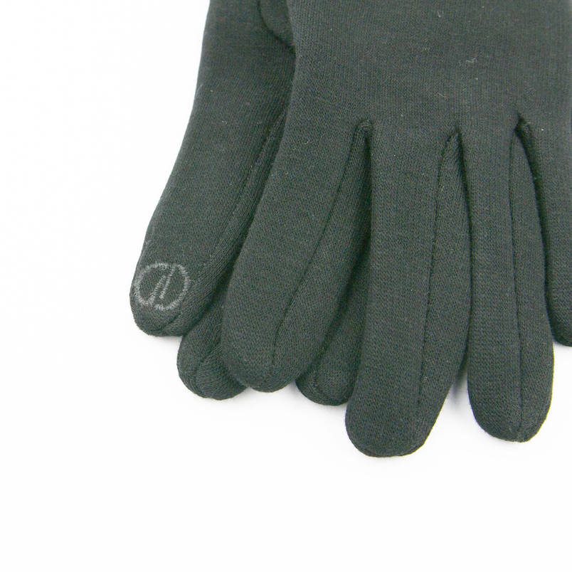 Жіночі трикотажні рукавички на гумці з плюшевою підкладкою (арт. 23-1-3) чорний 6.5", фото 3