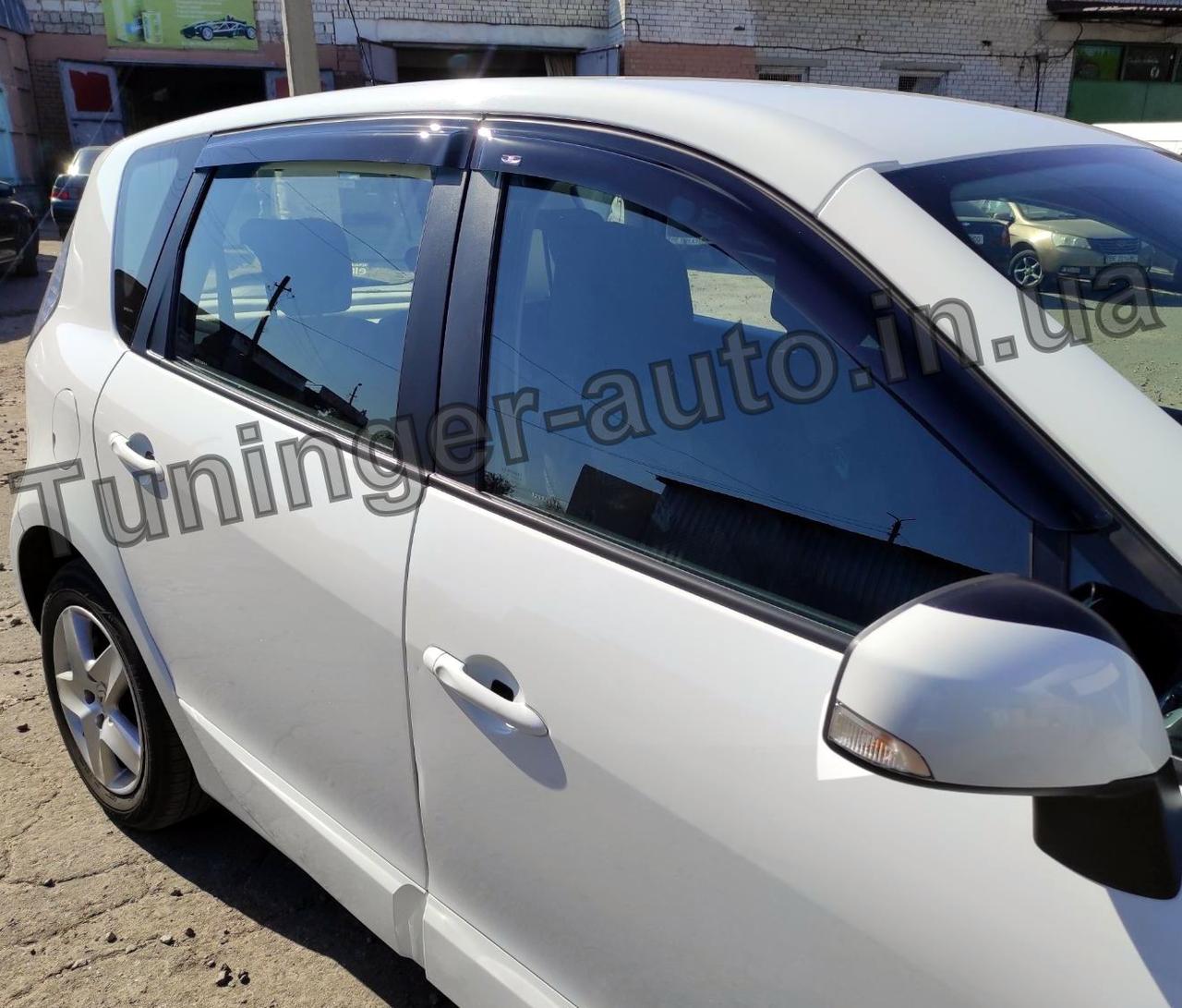 Дефлектори вікон (вітровики) Renault Scenic 2009-2016 (HIC)