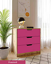 Комод  в дитячу кімнату Teenager  корпус тахо/рожевий Viorina-Deko