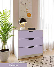 Комод  в дитячу кімнату Teenager  корпус білий/лаавнда Viorina-Deko