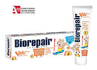 Дитяча зубна паста Biorepair Kids 0-6 "Веселе мишеня"|смак Персик|50 мл (Без Фтору)|0-6 років