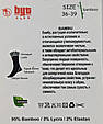 Жіночі короткі шкарпетки Byt club  бамбук, 36-40 12 пар/уп чорні, фото 3