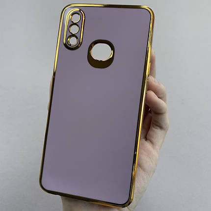 Чохол для Samsung Galaxy A10s глянцевий із золотою окантовкою чохол на телефон самсунг а10с чорничний h7y, фото 1