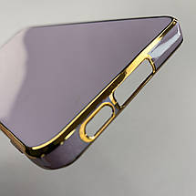 Чохол для Samsung Galaxy S23 Plus глянцевий із золотою окантовкою чохол на самсунг с23 плюс чорничний h7y, фото 5