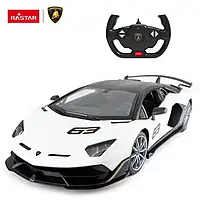 Машинка на радиоуправлении Rastar 96010 Автомобиль Lamborghini Aventador SVJ / RC / RTR / 1:14 / звук / свет /