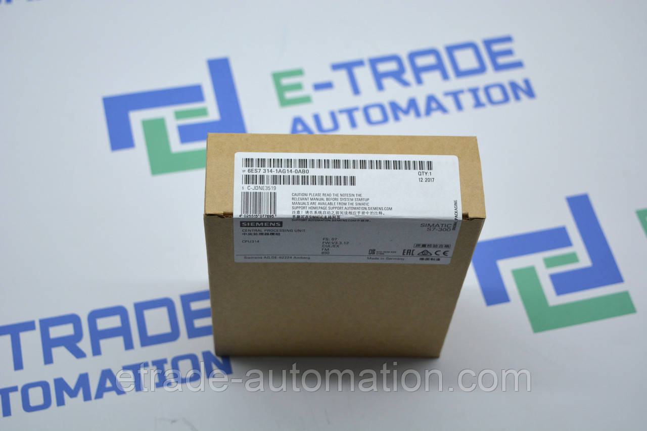 ЦПУ Siemens 6ES7314-1AG14-0AB0
