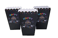 Коробки для солодощів Happy Birthday Неоновий торт 5шт