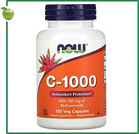 Витамин С-1000 с биофлавоноидами, 100 растительных капсул, NOW Foods, США