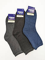 Мужские махровые носки Житомир Luxe махра, однотонные  зимние хлопок. 12 пар/уп. ассорти 39-42