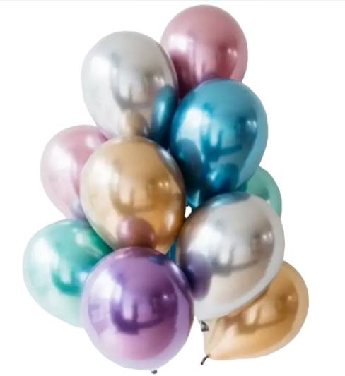 Повітряна кулька хром "Асорті", 25 см., фото 1