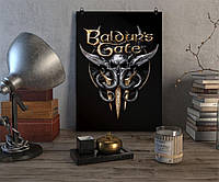 Металлический плакат Baldur's gate "Лого"