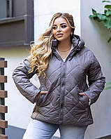 Теплая женская Куртка Ткань: плащевка Лаке на 150 синтепоне Размер 48-50; 52-54; 56-58; 60-62