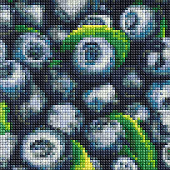 Алмазна мозаїка без підрамника - Соковита лохина 20x20 Ідейка (AMC7705)