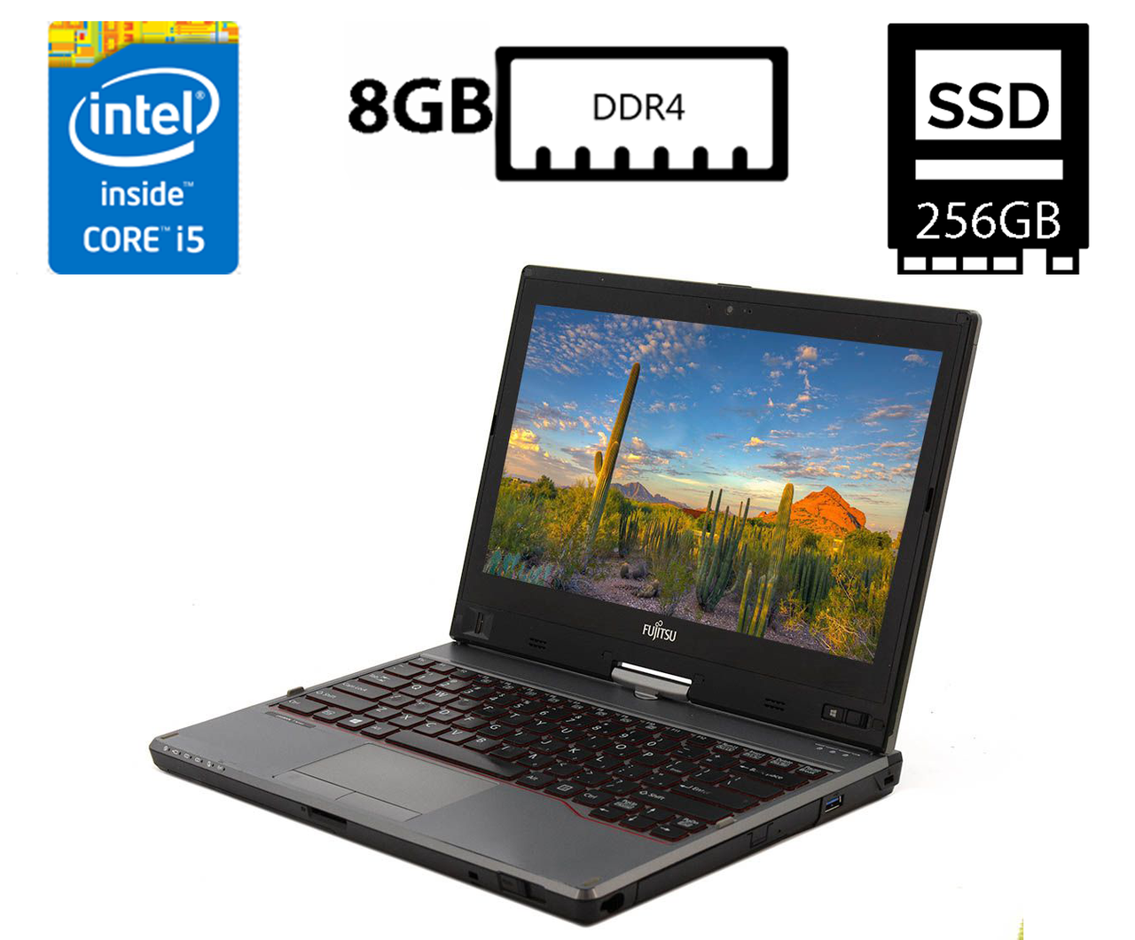 Ноутбук Fujitsu LifeBook T726/12.5"TN Touch (1366x768)/Intel Core i5-6200U 2.30GHz/8GB DDR4/SSD 256GB/Intel HD Graphics, фото 1