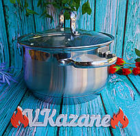 Каструля 2.1 л із неіржавкої сталі Maestro MR-3512-16 Індукційна з неіржавкої сталі термоакумулювальне дно