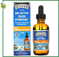 Коллоидное серебро, Bio-Active Silver Hydrosol с капельным дозатором, 10 ч/млн, 59 мл, Sovereign Silver, США