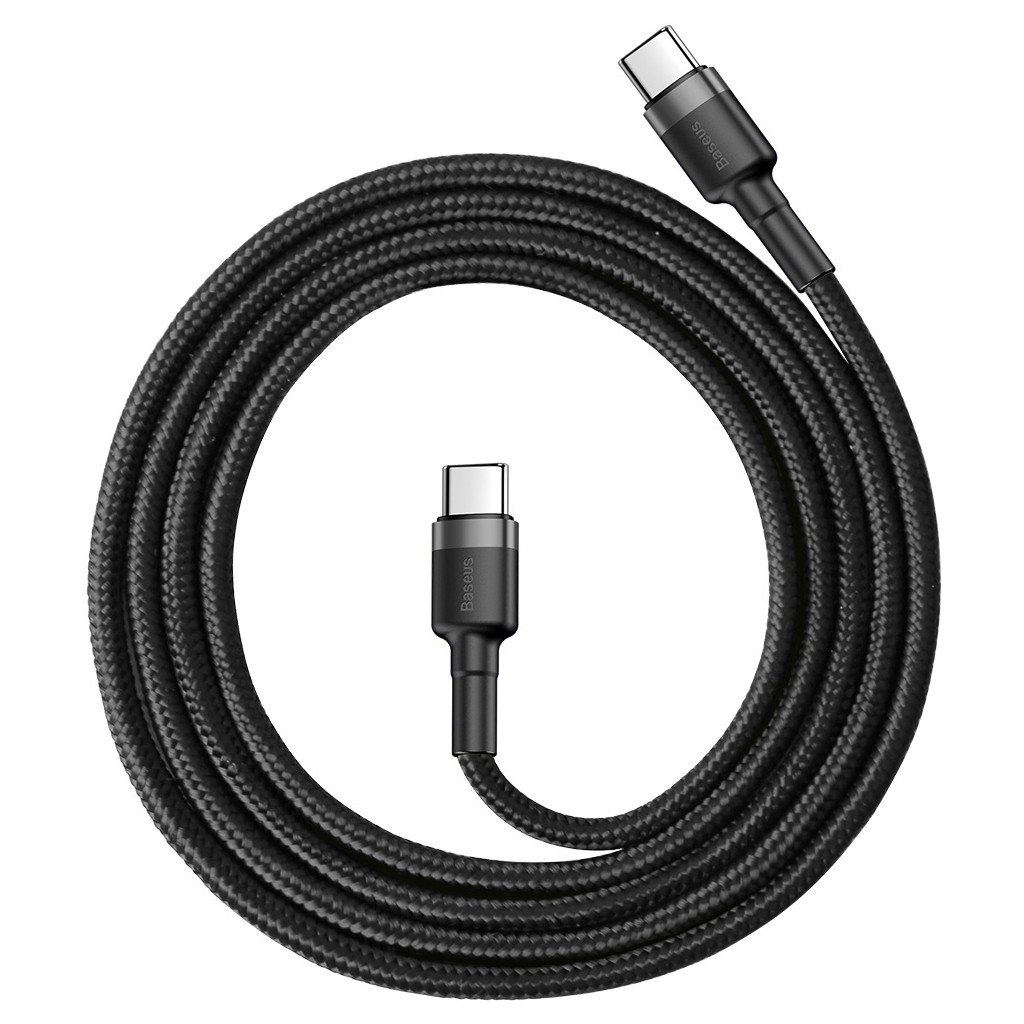 Кабель Type-C 1.0 m Baseus Cafule 60W (CATKLF-GG1) чорний (коробка)