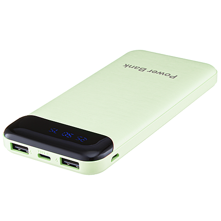 Універсальна мобільна батарея повербанк 20000 mAh 5V/2.1A з прямокутним циферблатом м'ятна, фото 3