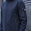 Куртка тактична з флисом Pobedov Motive 1366 р. 3XL, синя / куртка ДСНС Soft Shell весна осінь, фото 8