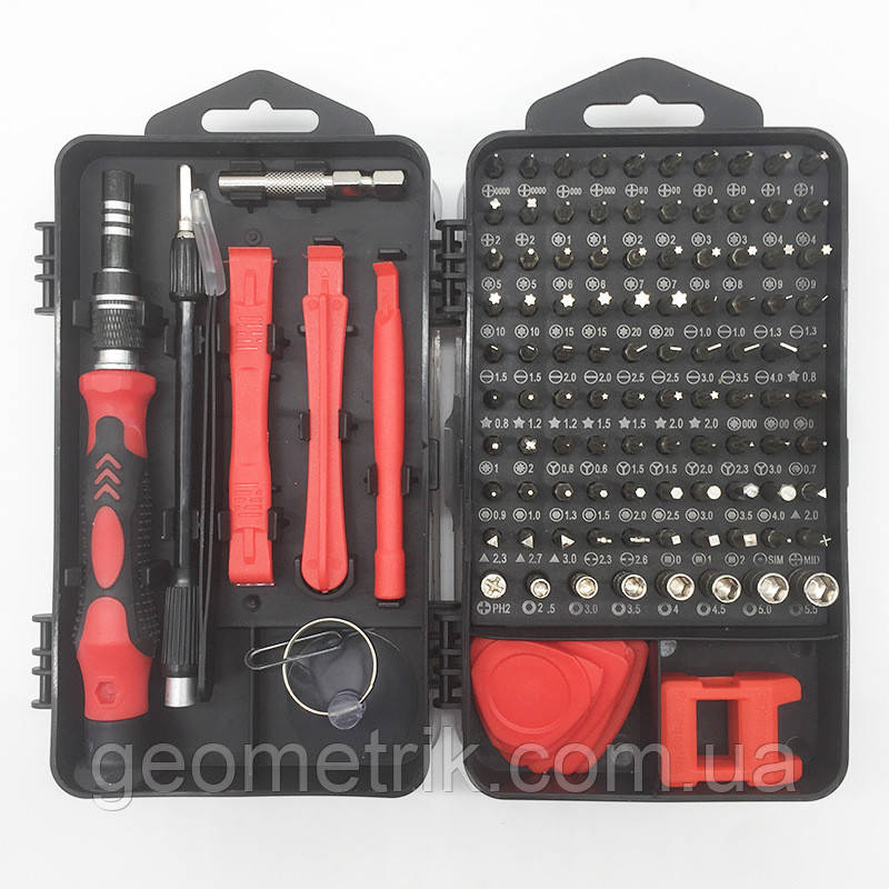 Набір для точних робіт та ремонту електроніки 115-в-1 - red, фото 1