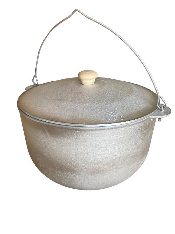 Казан туристичний алюмінієвий на 8 літрів, з дужкою та кришкою, фото 1