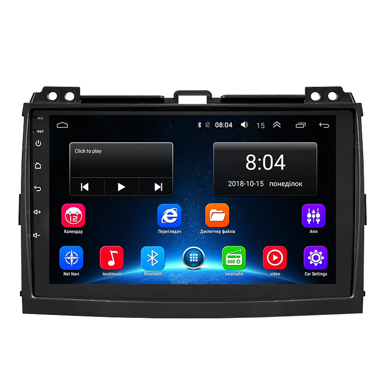 Штатна автомобільна магнітола 9" Lesko для Toyota Land Cruiser Prado (2002-2007г.) пам'ять 2/32 Гб GPS Android