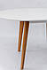 Стіл обідній Модерн круглий 90-128 см (білий/бук натуральний), фото 8