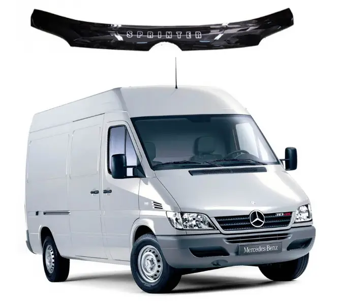 Дефлектор капота на Mercedes Sprinter I 2002-2006 після ресталінгу AV-Tuning