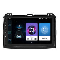 Штатная магнитола Lesko для Toyota Land Cruiser Prado 120 Series Рестайлинг 2007-2009 9" 1/16 Wi-Fi Optima GPS